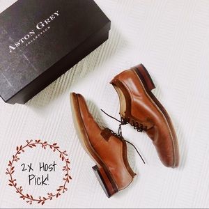 Aston Grey | Zottier Cognac Leather Oxfords w/ Box 9